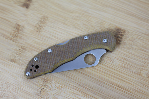 Spyderco Delica 4 Micarta Scales/Handles