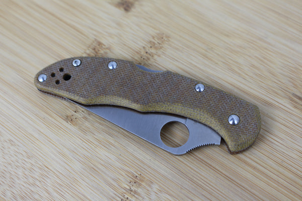 Spyderco Delica 4 Micarta Scales/Handles