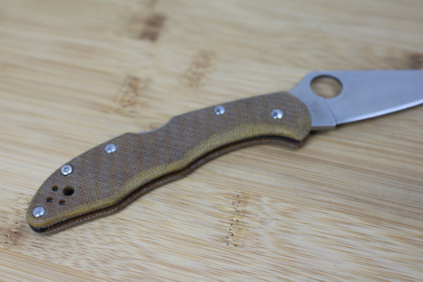 Spyderco Delica 4 Micarta Scales/Handles