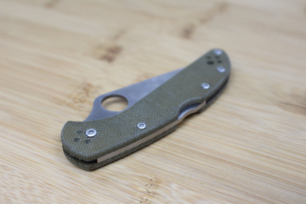 Spyderco Delica 4 Skinny Micarta Scales/Handles