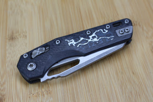 Microtech MSI Scales/Handles White Fat Carbon Inlay