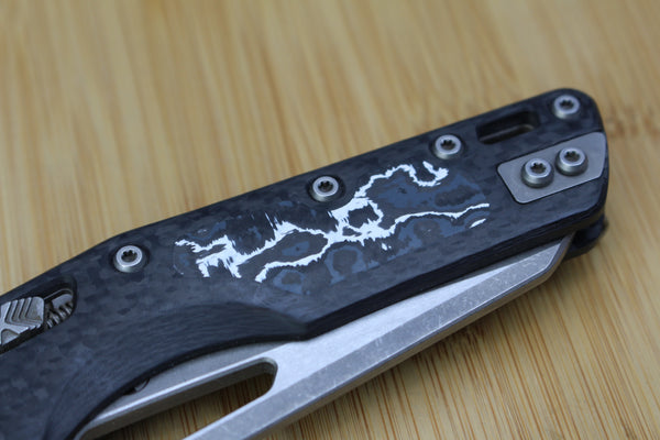 Microtech MSI Scales/Handles White Fat Carbon Inlay