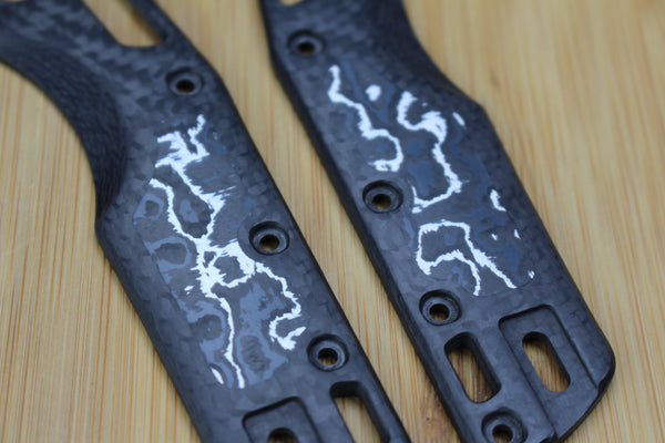 Microtech MSI Scales/Handles White Fat Carbon Inlay