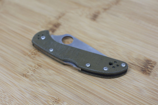 Spyderco Delica 4 Skinny Micarta Scales/Handles