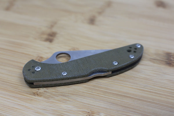 Spyderco Delica 4 Skinny Micarta Scales/Handles