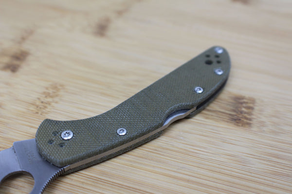 Spyderco Delica 4 Skinny Micarta Scales/Handles